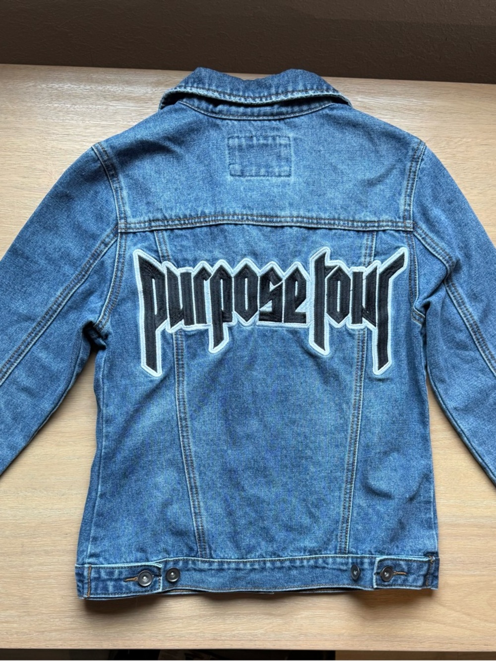 Purpose Tour Justin Bieber Jean Jacket Small 100% Cotton